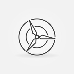 Wind energy round icon