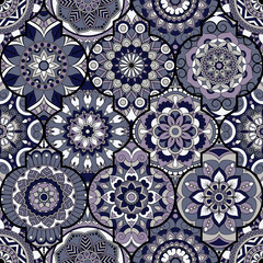 Seamless pattern. Vintage decorative elements. Hand drawn background. Islam, Arabic, Indian, ottoman motifs. Perfect for printing on fabric or paper.