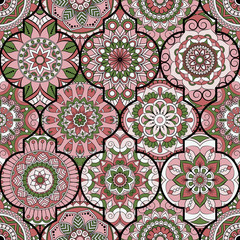 Seamless pattern. Vintage decorative elements. Hand drawn background. Islam, Arabic, Indian, ottoman motifs. Perfect for printing on fabric or paper.