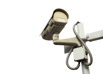 surveillance camera for video isolated on white background