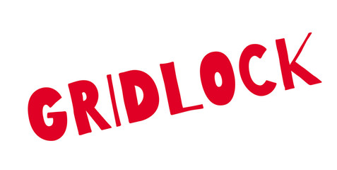 Gridlock rubber stamp. Grunge design with dust scratches. Effects can be easily removed for a clean, crisp look. Color is easily changed.