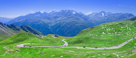 Grossglockner high alpine road panorama, Austria