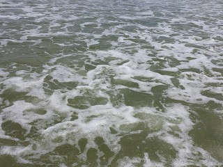 Ocean water background on Florida beach