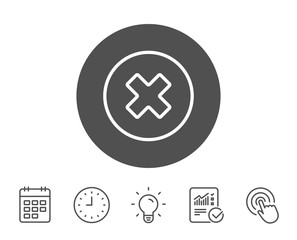 Obraz premium Delete line icon. Remove sign.