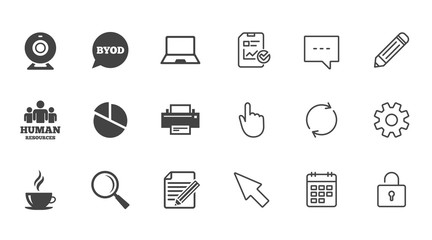 Office, documents and business icons.