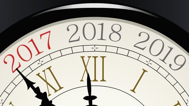 Nouvel an horloge à 2018
