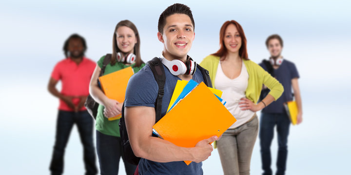 Studenten Studierende Gruppe junge jung lachen Leute Menschen People Jugendliche