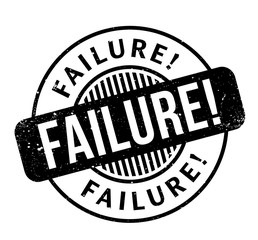 Failure rubber stamp. Grunge design with dust scratches. Effects can be easily removed for a clean, crisp look. Color is easily changed.