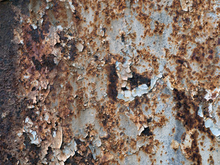 Rusty metal texture background for interior design business, exterior decoration and industrial construction idea concept. Rusty metal is caused by moisture in the air