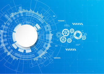 Obraz premium Abstract technology communication design innovation concept background. Vector illustration