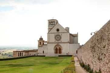 Fototapeta na wymiar Basilica of St. Francis, Assisi, Italy
