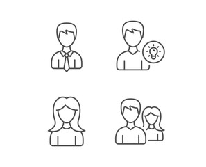 Male and Female, Profile and Couple icons.