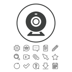 Webcam sign icon. Web video chat symbol.