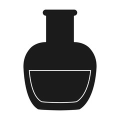 chemical flask icon over white background vector illustration