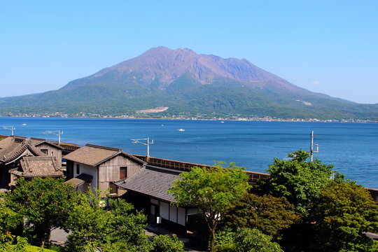 仙巌園と桜島 