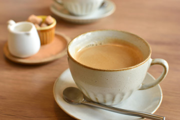 クレマのあるホットコーヒー
