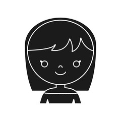 cartoon woman icon over white background vector illustration