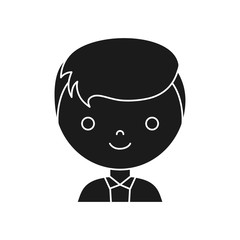 cartoon man icon over white background vector illustration