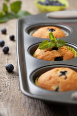 Muffins with blueberries