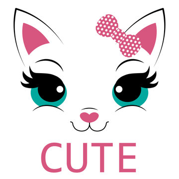 Kitty with text CUTE