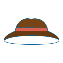 hat icon over white background vector illustration