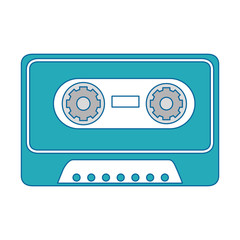 casette icon over white background vector illustration