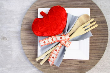 table romantique,symbole de st valentin