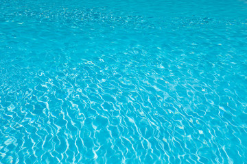 Wonderful Blue and bright ripple water and surface in swimming pool, Beautiful motion gentle wave in pool