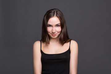 Naklejka premium Beautiful playful flirting woman