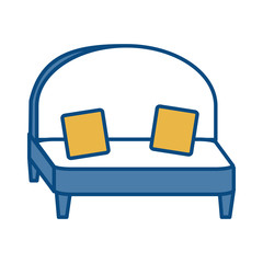 couch icon over white background vector illustration