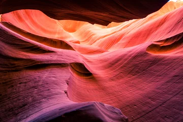 Deurstickers Canyon kleurrijke antilope canyon zandsteen