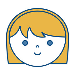 Obraz premium cartoon woman icon over white background colorful design vector illustration