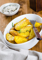Roasted potato wedges