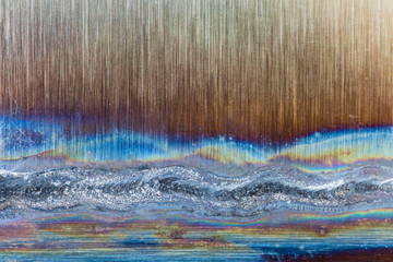 weldseam on metal plate texture