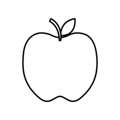 apple fruit icon over white background vector illustration
