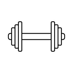 dumbbell icon over white background vector illustration
