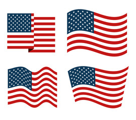 Flag of United States of America theme Vector illustration