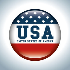 Button of United States of America theme Vector illustration