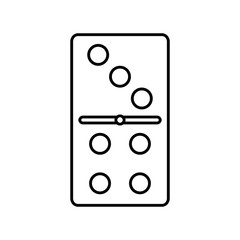 domino piece icon over white background vector illustration