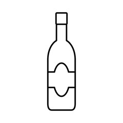 wine bottle icon over white background vector illustration