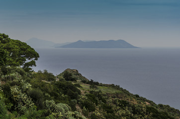 Fototapeta na wymiar Panoramic view of the north coast of the island of sicily