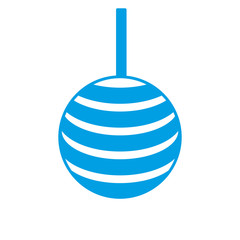 decorative balls icon over white background vector illustration