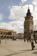 Obraz premium Rynek Glowny, Hauptmarkt von Krakau, Krakau, Polen