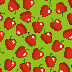 Apple background Fruit healthy and organic food theme Vector illustration