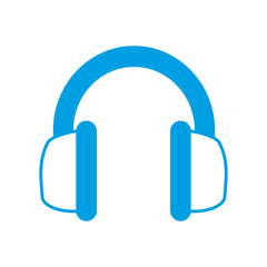 headphones icon over white background vector illustration
