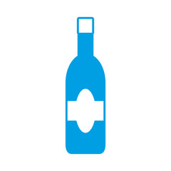 wine bottle icon over white background vector illustration