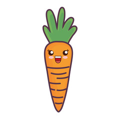 carrot vegetable icon over white background vector illustration