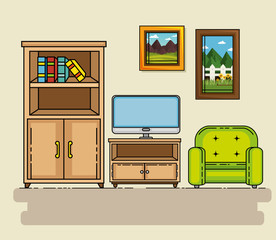 Chair of Home and furniture theme Vector illustration