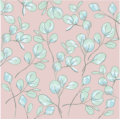 Fototapeta premium Bright azure in the leaves of eucalyptus 
