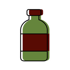 Fototapeta premium liquor bottle icon over white background vector illustration